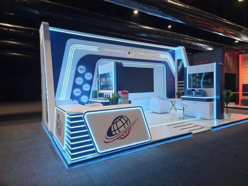 Custom exhibition stand design and build by Mada Event Saudi Arabia 1