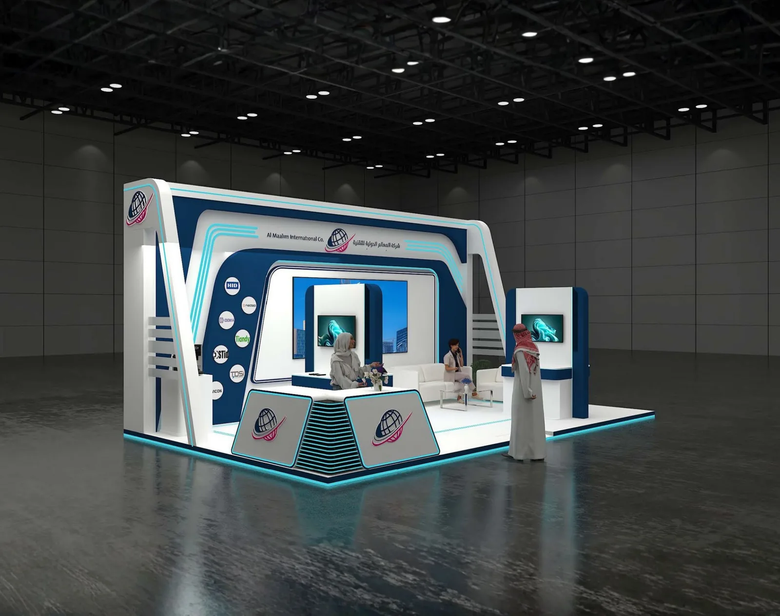 Custom exhibition stand design and build by Mada Event Saudi Arabia 9