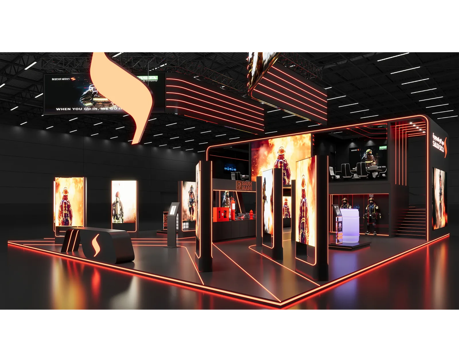 Custom exhibition stand design and build by Mada Event Saudi Arabia 14